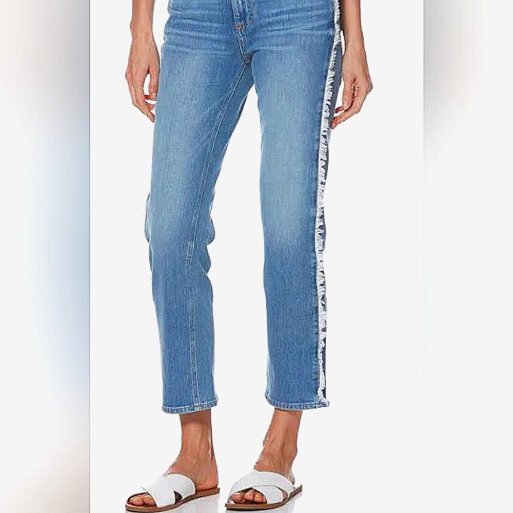PAIGE Noella Fray Relaxed Straight Leg Jean SZ 25